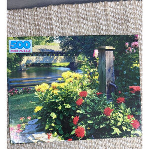 Vintage Golden Guild Jigsaw Puzzle Old Oaken Pump 500 Pieces Spring Green